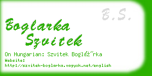 boglarka szvitek business card